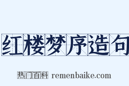 红楼梦序造句是什么意思的图片